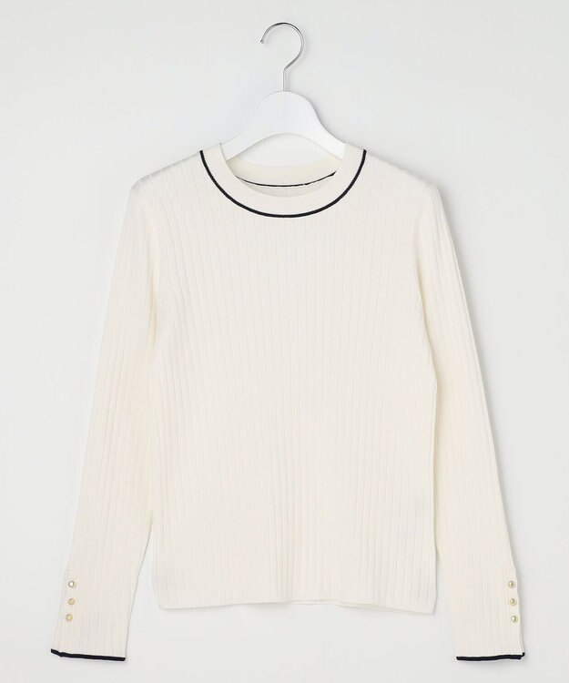 ANY SIS ラインポイント ニット オフ