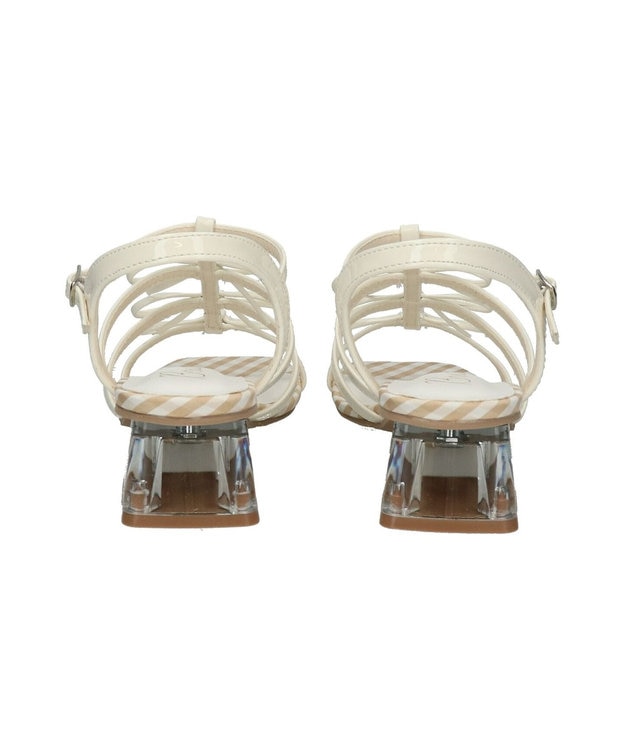 Bridget Birkin 【Bridget Birkin】ギンガムチェックリボンサンダル アイボリーエナメル