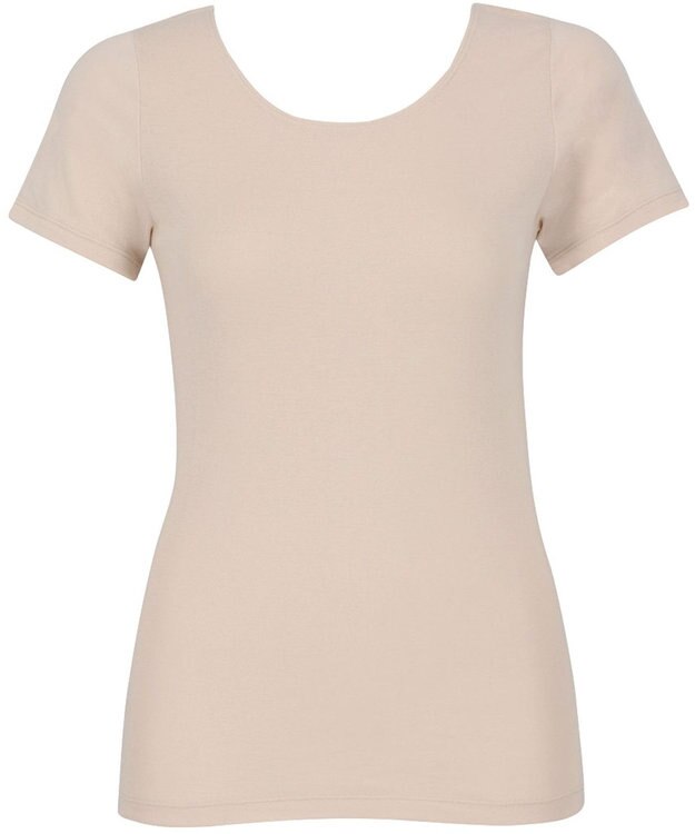 Wing インナー オーガニックコットン100％(身生地部) 吸汗速乾性(身生地部) ゆったり設計 【綿の贅沢 オーガニック】 3分袖 半袖 EL1371 ウイング／ワコール ベージュ