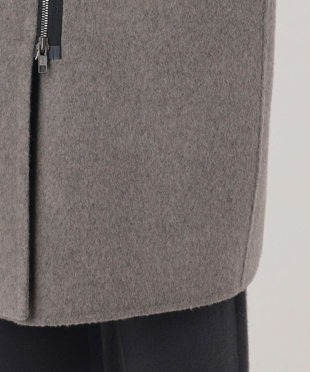 23区 【エステータ】ウールカシミヤビーバー ジップコート グレージュ系