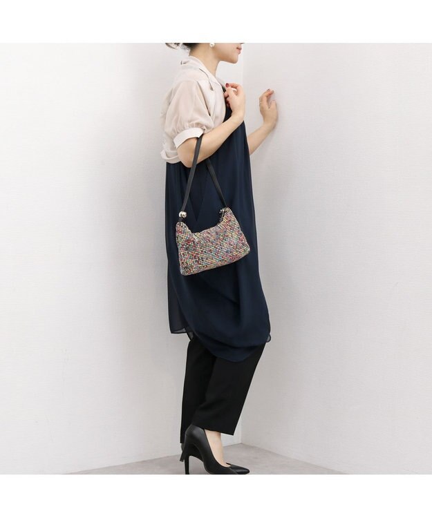 UNBILLION カシュカシュ cachecache / ワンハンドルメタリックビーズバッグ ミックス