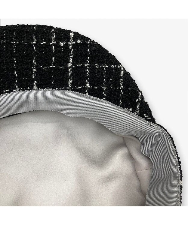 林八百吉商店 un chapeau ツイードマリンリボンキャス ブラック