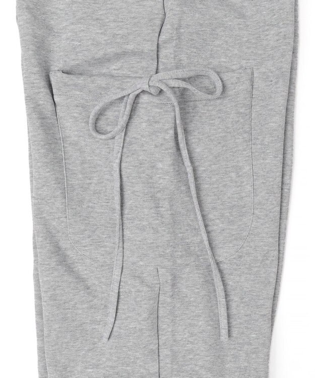 WEGO 【ウエストゴム】リボンカーゴスウェットパンツ 杢グレー