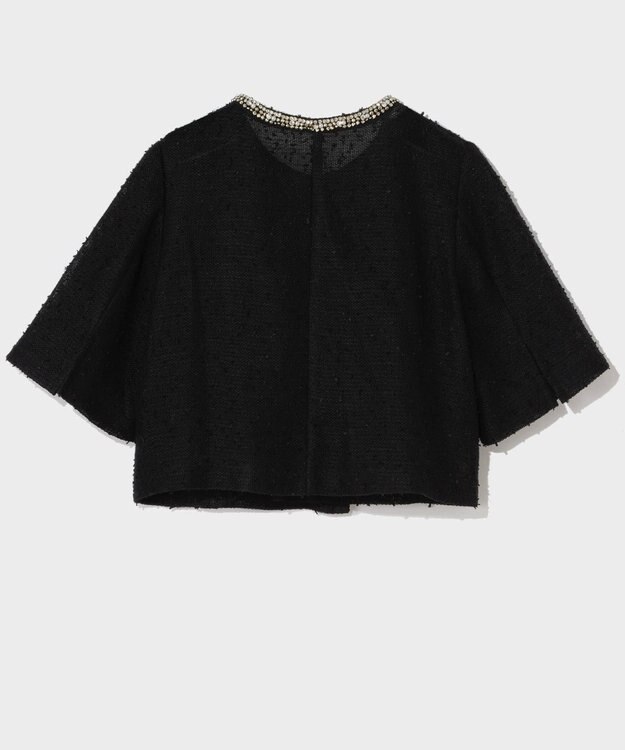 GRACE CONTINENTAL メッシュツイードジャケット ブラック