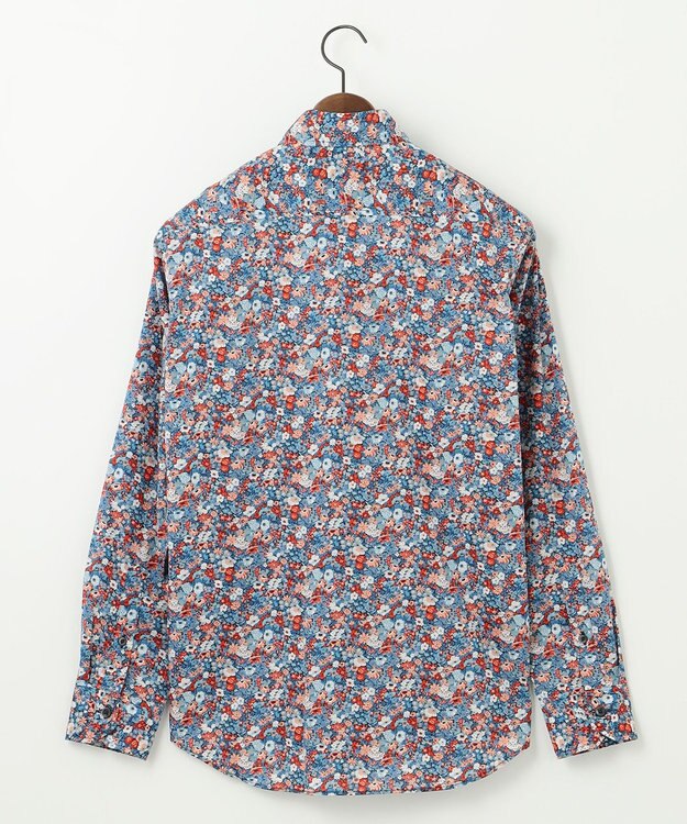 JOSEPH ABBOUD 【洗える】リバティプリント シャツ ネイビー系5