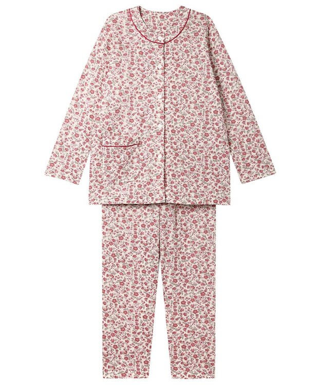 Wing パジャマ 綿100%(本体肌側) あったか 冬 長袖 長ズボン レディース EP6022 ウイング／ワコール レッド