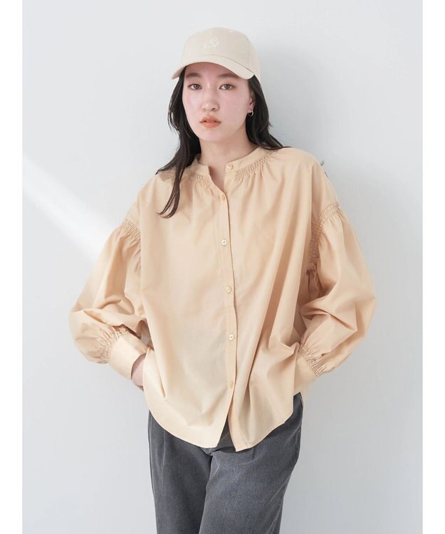 earth music&ecology シャーリングシャツ Beige