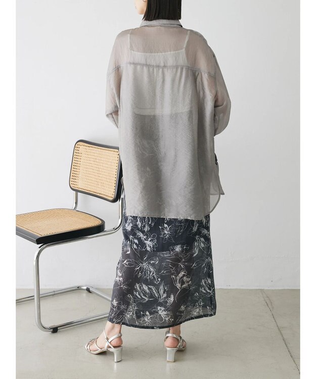 Green Parks ショルダースリット２ＷＡＹシャツ Gray