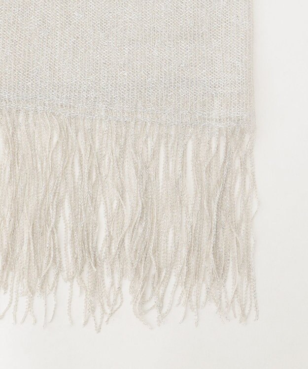 ANY SIS ラメジャカード ショール シャンパン