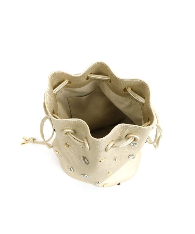 UNBILLION カカトゥ kakatoo / WEB限定ビジューミックスチャーム ドロストバッグ ゴールド