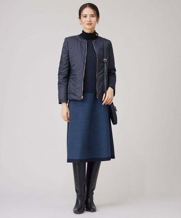 自由区 【洗える】リバーシブルライトダウン ジャケット ネイビー