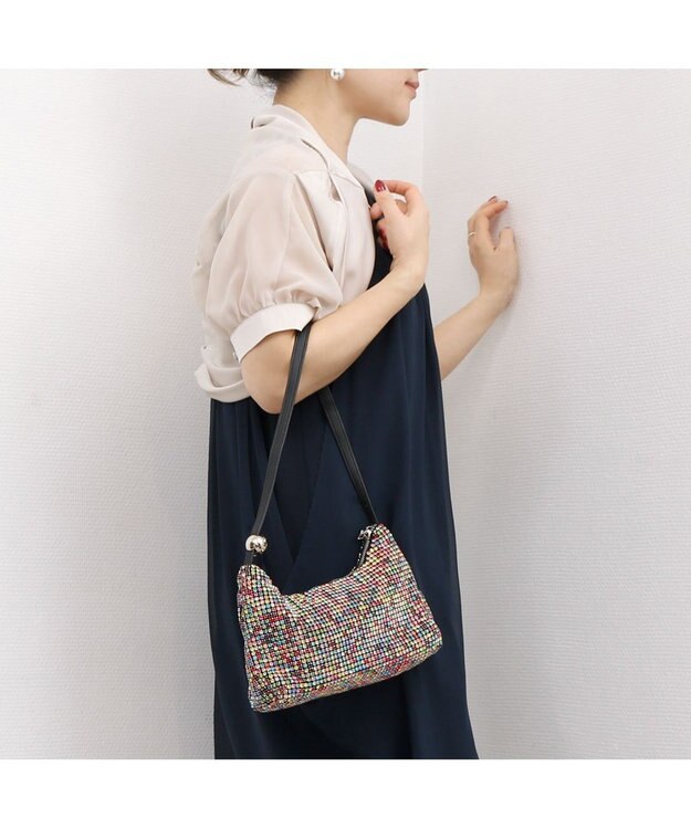 UNBILLION カシュカシュ cachecache / ワンハンドルメタリックビーズバッグ ミックス