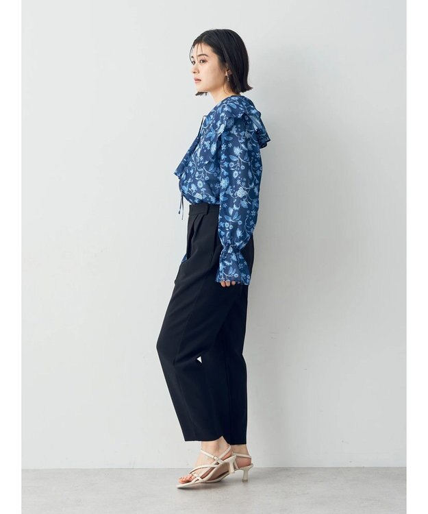 YECCA VECCA タックテーパードパンツ② Black