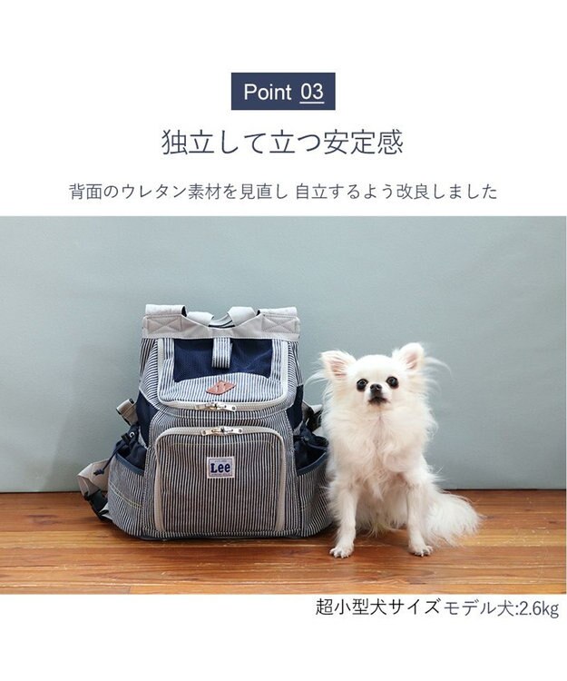 PET PARADISE Ｌｅｅ ハグ＆リュック ヒッコリー キャリーバッグ S 超小型犬 グレー