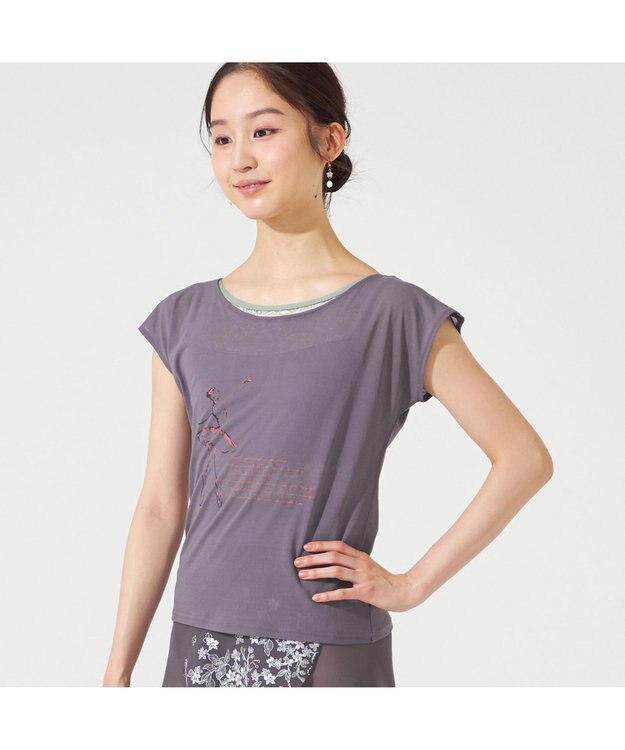 Chacott Tシャツ モーブ