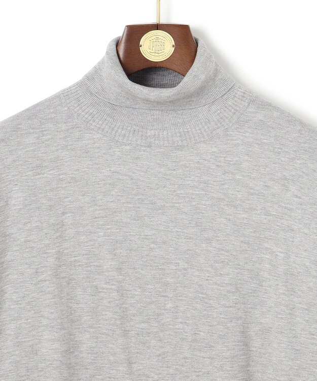 J.PRESS MEN 【FLEX YARN】タートルネック ライトグレー系