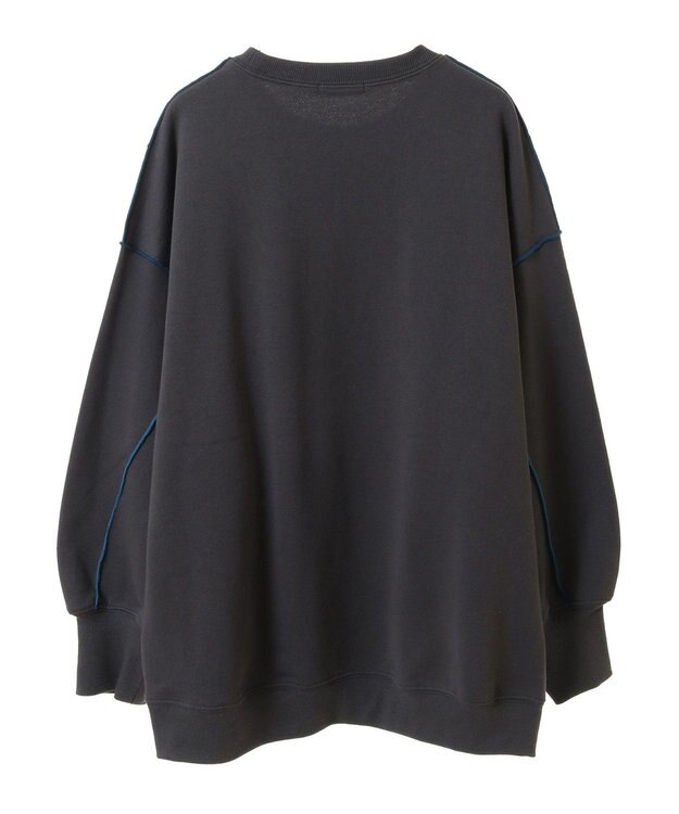 earth music&ecology 配色ルーズチュニック Charcoal Gray