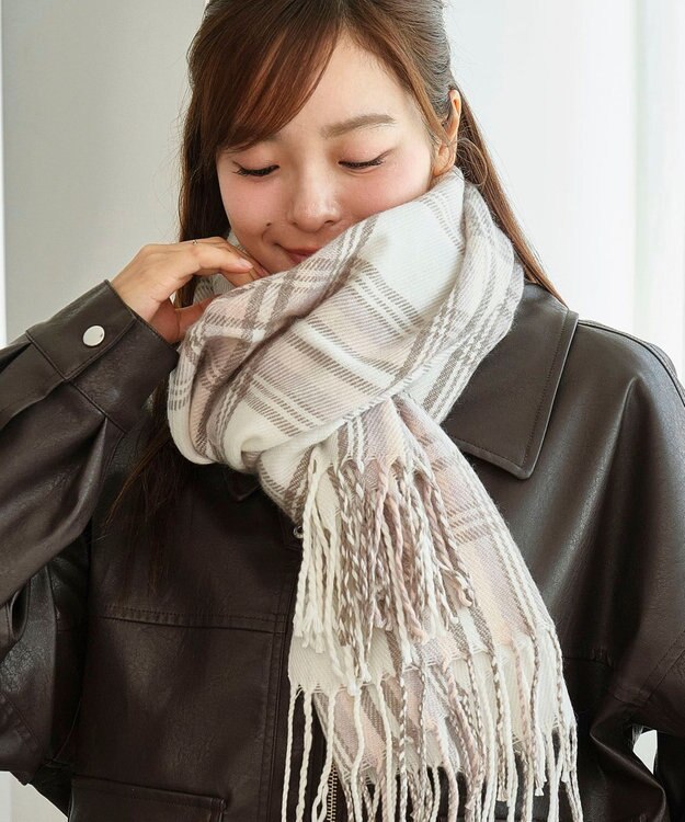 WEGO 【マフラー】大判ストール ライトピンク