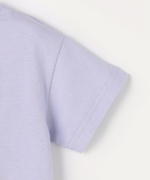 ANY KIDS 【綿100%】ドロップショルダーミラクルスパンコールTシャツ サックスブルー×ケーキ