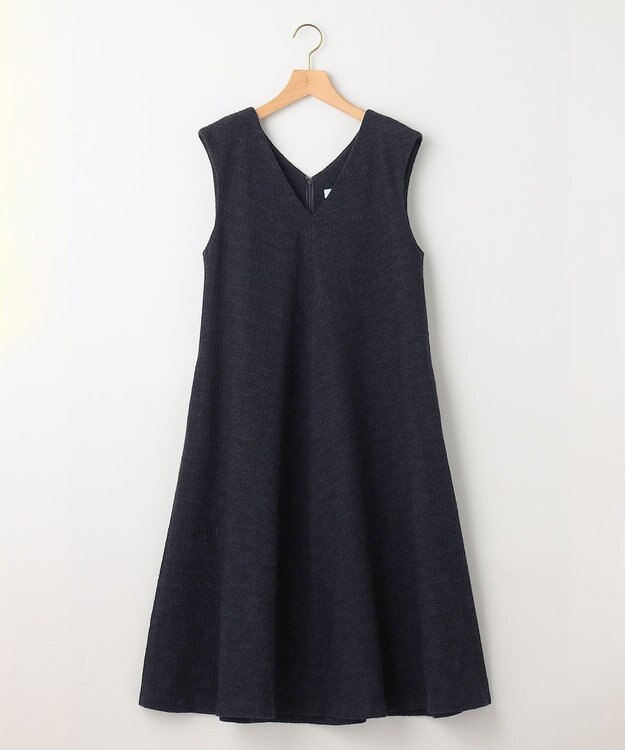 組曲 ファンシーツイード Vネックジャンスカ ネイビー系