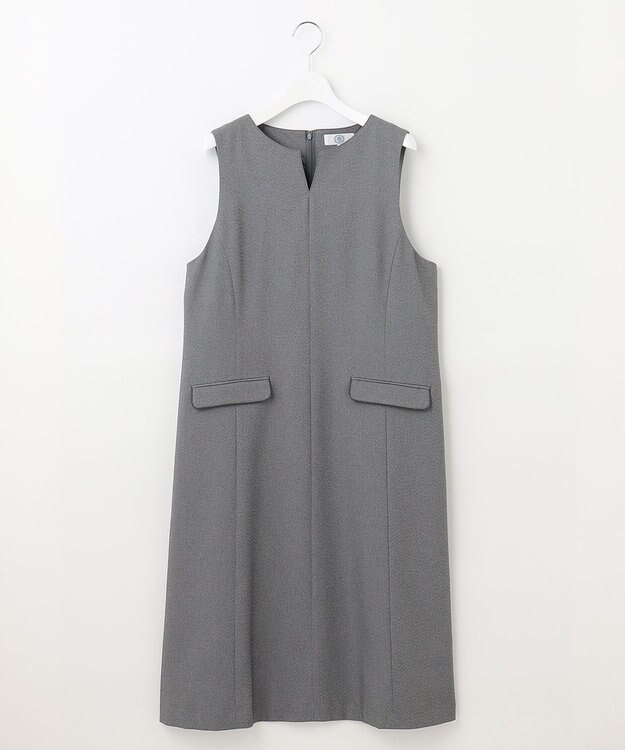 J.PRESS LADIES LANTECシャークスキン ジャンパースカート ライトグレー系