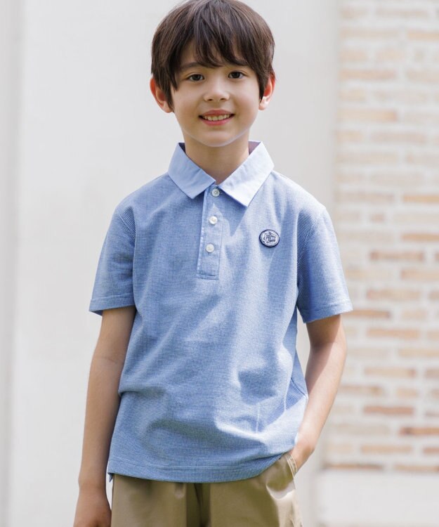 J.PRESS KIDS 【100-130cm】カノコ ライク 半袖ポロシャツ ブルー系