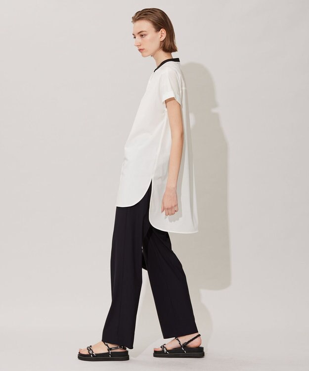 ICB L 【洗える】 タイプライタージャージーコンビ カットソー オフホワイト系