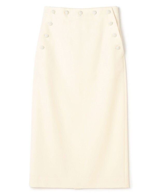 BEIGE， LAZUL / マリンボタンIラインスカート Ecru