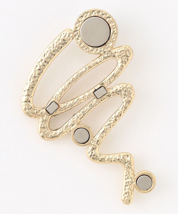 UNFILO パールモチーフブローチ ゴールド