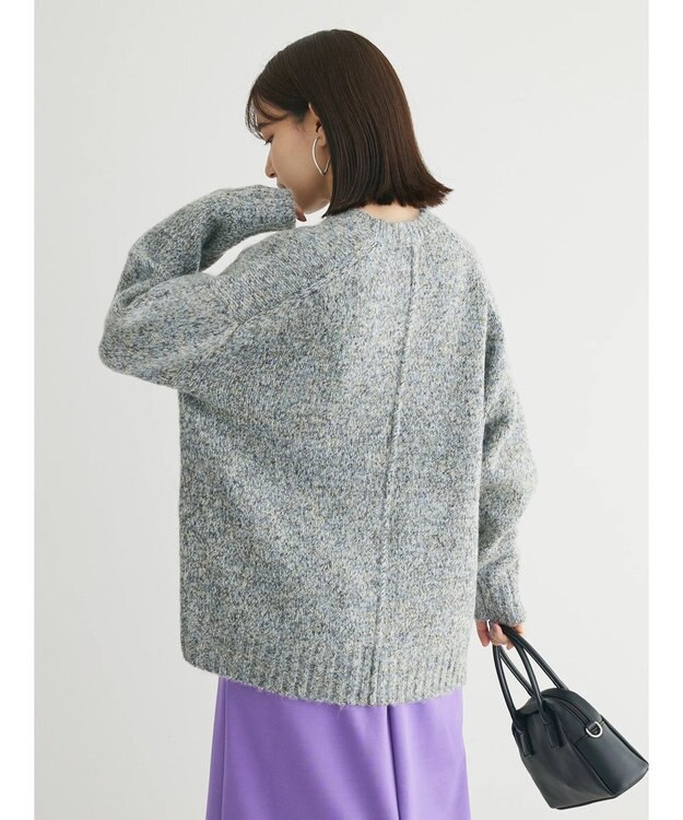 Green Parks ふわふわＭｉｘニットプルオーバー Black