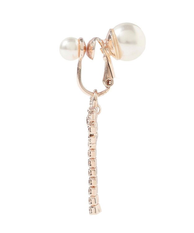 Maison de FLEUR ダイヤレーンリボンイヤリング Pink Gold