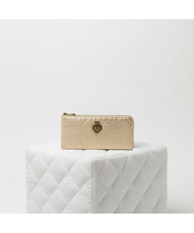 ANNA SUI ドリーミー Lファスナー長財布 ゴールド