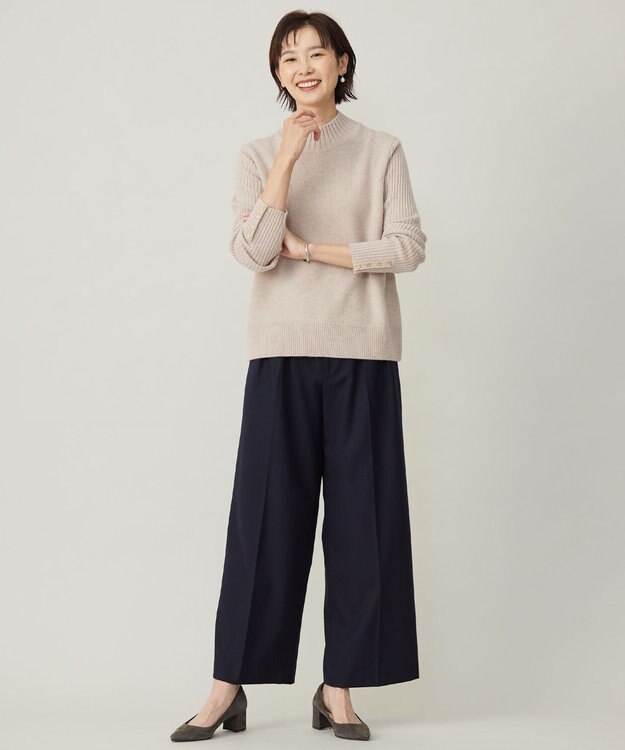 J.PRESS LADIES 【洗える】CASHBIT NEO ハイネックニット ベージュ系