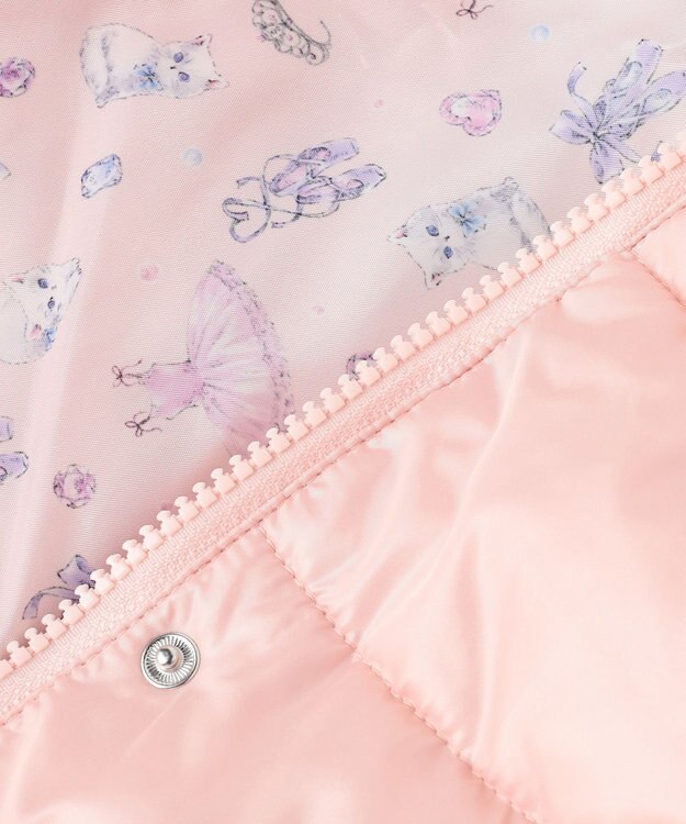 ANY KIDS 【フード取り外し/洗濯機可能】Aラインコート ピンク