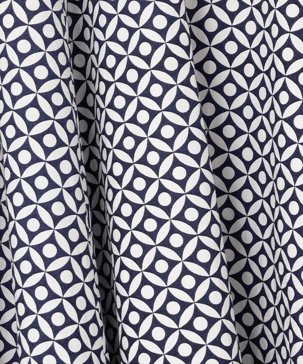 23区 【R(アール)】ジオメトリックペイズリープリント スカート ジオメトリックネイビー