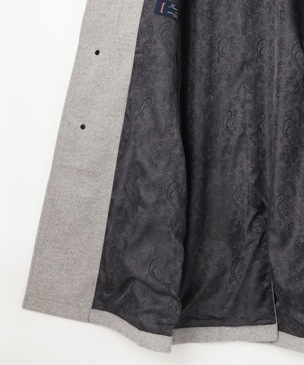 JOSEPH ABBOUD 【キングサイズ・JAPAN FABRIC】アンゴラミックスカルゼ コート ライトグレー系