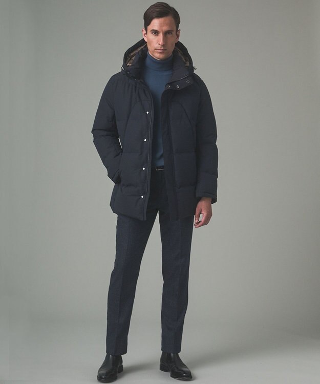 GOTAIRIKU 2年連続売上NO1【仕事で着られる】MINOTECH/ミノテック ドレス ダウンコート ネイビー系