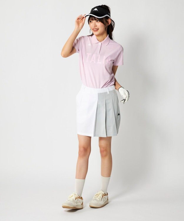 FILA GOLF／marie claire 【Kappa】ハーフプリーツスカート ホワイト