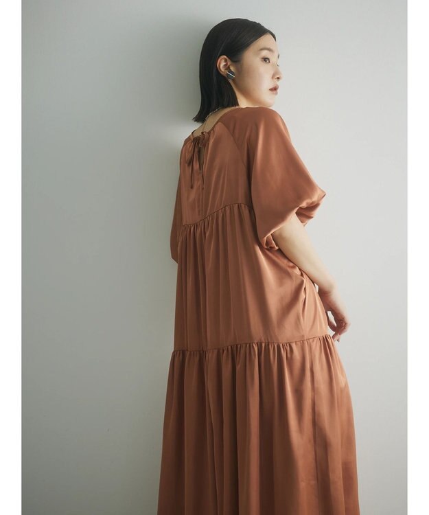 Green Parks armonia．ティアード切り替えワンピース Terracotta