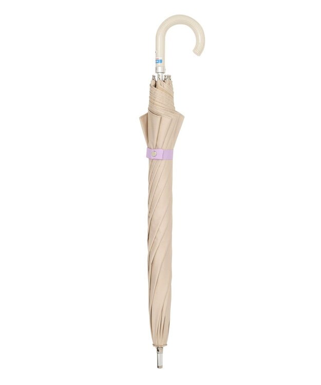 MOONBAT 【軽量】PAUL & JOE 晴雨兼用日傘 長傘 ワンポイントヌネット 一級遮光 遮熱 UV ベージュ