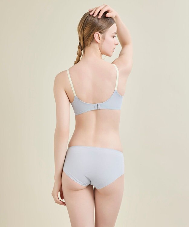 une nana cool 【リニューアル】364ブラ シンプル ノンワイヤーブラ グレー