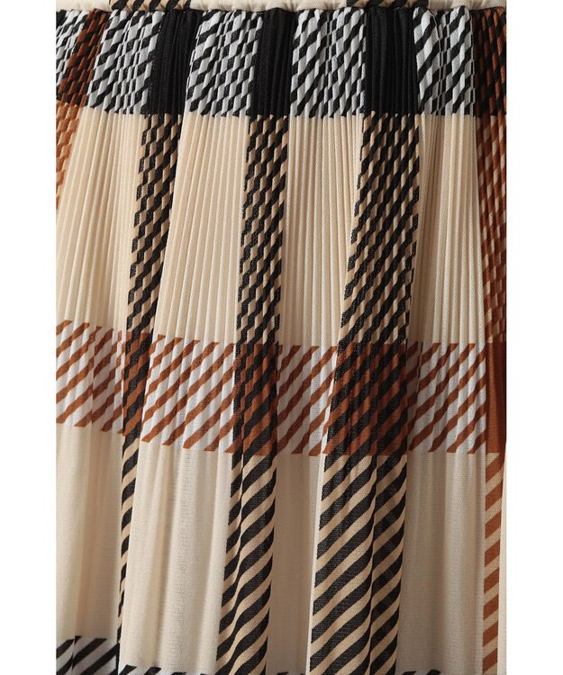 DAKS ハウスチェック プリーツ フレア スカート ハウスチェック