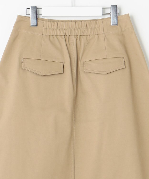 UNFILO 【GLOW 6月号掲載/洗える/ストレッチ】ライトコットン スカート ベージュ