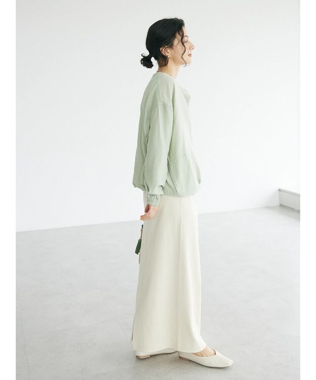 CRAFT STANDARD BOUTIQUE レーヨントロミ羽織りシャツ Light Green