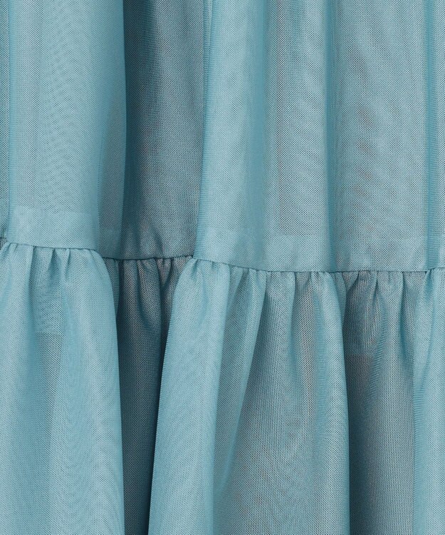 GRACE CONTINENTAL チュールティアードスカート ブルー