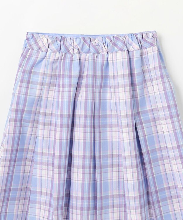 ANY KIDS プリーツ スカパン サックスブルー×チェック