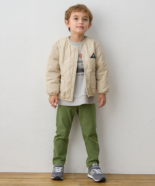 ANY KIDS 【洗濯機可能】中綿キルティング ジャケット ベージュ