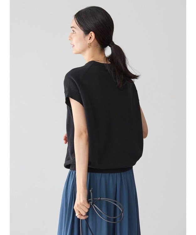 AMERICAN HOLIC フレンチスリーブニットプルオーバー Black