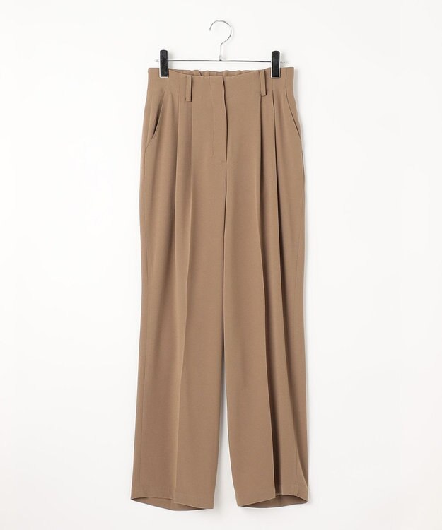 #Newans 2タックセンタープレスパンツ キャメル系