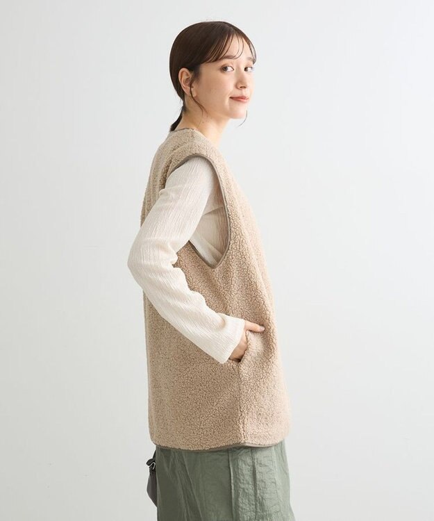 Green Parks ＢＰ　パイピングライトボアベスト Gray Beige